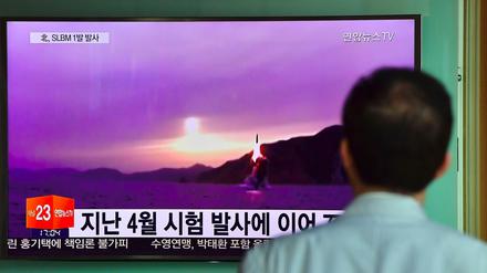 Nordkorea hat von einem U-Boot aus eine Rakete gestartet 