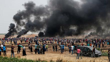 Zum sechsten Mal demonstrierten Palästinenser am Freitag an der israelischen Grenzen zum Gazastreifen. 