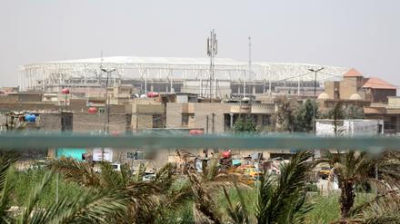 Die Baustelle eines Fußballstadions in Bagdad. Hier hatten die 14 türkischen Arbeiter ihr Geld verdient, bis sie entführt wurden.