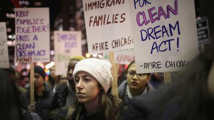 Immigranten demonstrieren in Chicago.