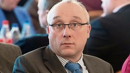 Jens Maier, Richter am Landgericht Dresden und Bundestagskandidat der AfD, im Januar auf dem AfD-Landesparteitag in Klipphausen (Sachsen)
