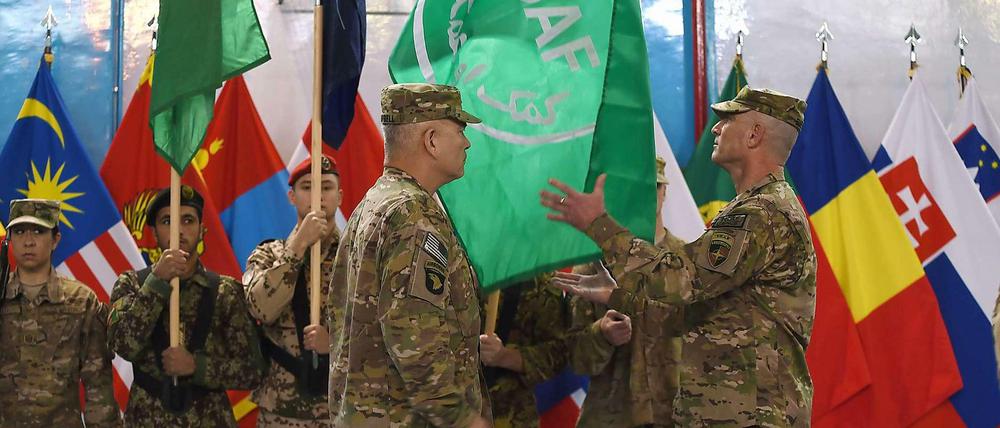 Die Zeremonie zum Ende des Nato-Einsatzes in Afghanistan.