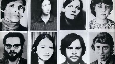 Fahndungsbilder von RAF-Terroristen nach der Schleyer-Ermordung, rechts: Silke Maier-Witt.