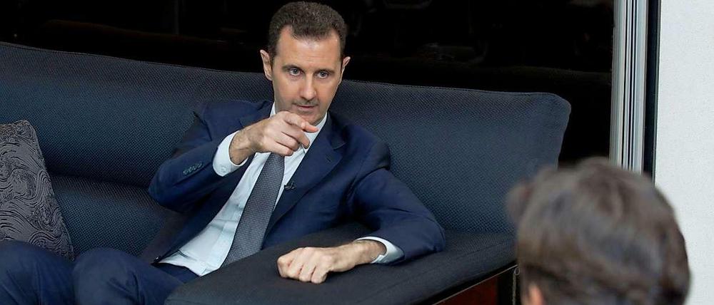 Der syrische Präsident Baschar al-Assad im Interview mit der französischen Zeitung "Le Figaro". 