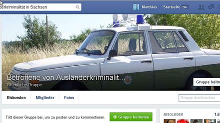 Facebook-Seite "Betroffene von Ausländerkriminalität in Sachsen" 
