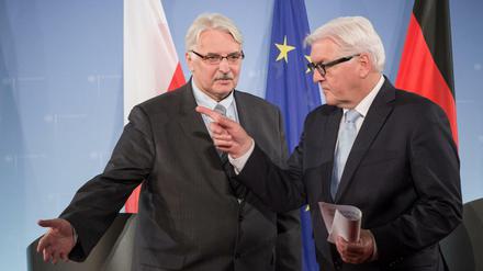Richtungsstreit? Der polnische Außenminister Witold Waszczykowski (links) sagt über die Beziehungen zu Deutschland: "Wir sind auf einem guten Wege."