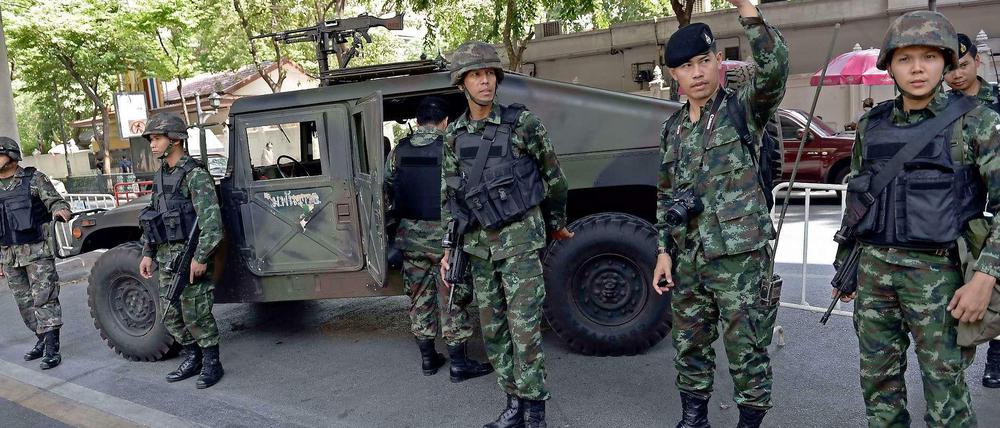 Militärs in Bangkok.