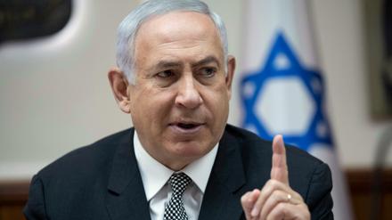 Der israelische Ministerpräsident Benjamin Netanjahu im September bei einer Kabinettssitzung in Jerusalem.