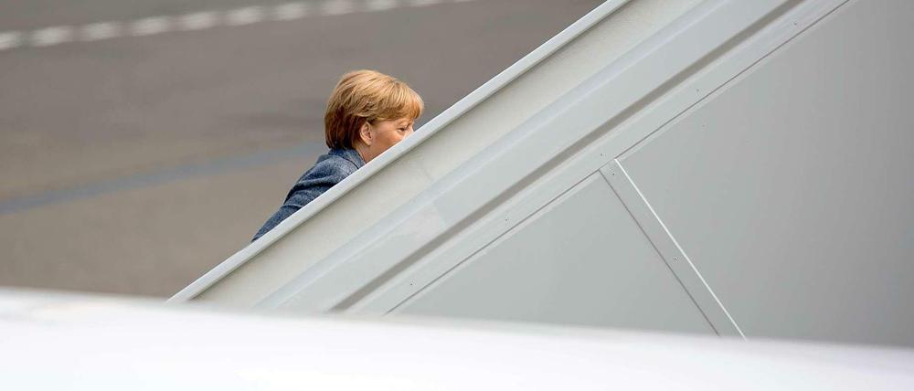 Immer auf dem Sprung, abgetaucht, weg - Angela Merkel