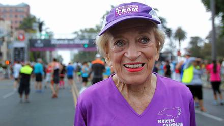 Die 92-jährige Marathonläuferin Harriette Thompson