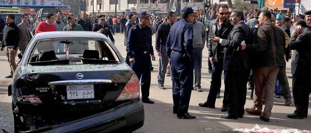 Unruhige Lage. Immer wieder gibt es in Ägypten Anschläge - wie hier Anfang März in der Nähe des Obersten Gerichts in Kairo. 