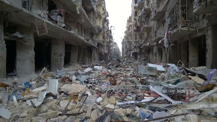 In Trümmern. Wie hier in Aleppo sieht es in vielen Regionen Syriens aus. Foto: Imago