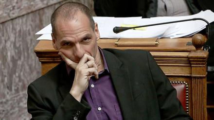 Der griechische Finanzminister Gianis Varoufakis während einer Parlamentssitzung in Athen am 18. März 2015. 