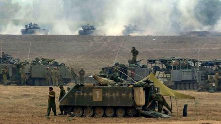 Israelische Bodentruppen im Gaza-Streifen.