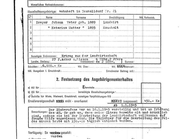 Ein Schriftstück vom Januar 1945 zeigt, dass Breyer dem 3. SS-Totenkopf-Sturmbann in Auschwitz 2 angehörte, also im Vernichtungslager Birkenau.