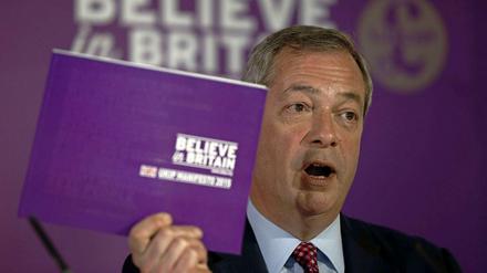 Wahlkampf in Großbritannien: Der Chef der EU-feindlichen Ukip, Nigel Farage.