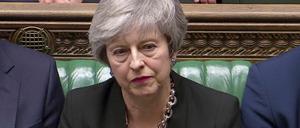 Die britische Regierungschefin Theresa May am Dienstagabend im Unterhaus.