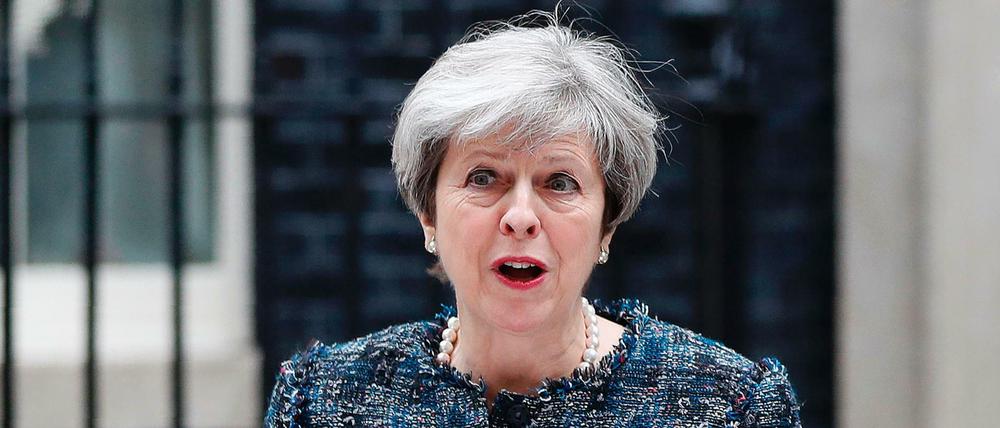 Die britische Premierministerin Theresa May in der Downing Street 10 in London.