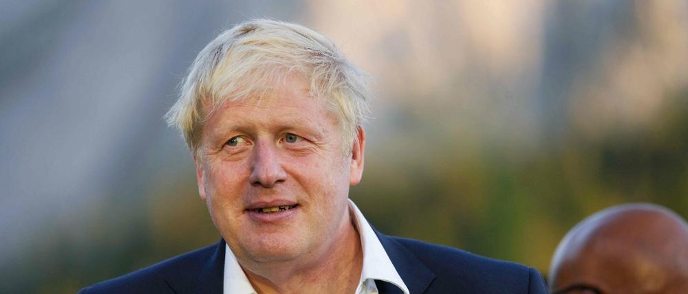 Der britische Premier Boris Johnson beim G7-Gipfel in Elmau