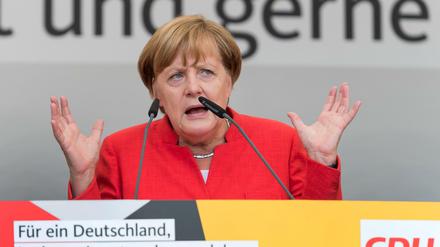 Bundeskanzlerin Angela Merkel auf Wahlkampftour in NRW. (Archiv)
