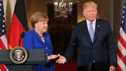 Kanzlerin Angela Merkel und US-Präsident Donald Trump