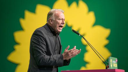 Der frühere Umweltminister Jürgen Trittin auf dem Bundesparteitag der Grünen in Münster.