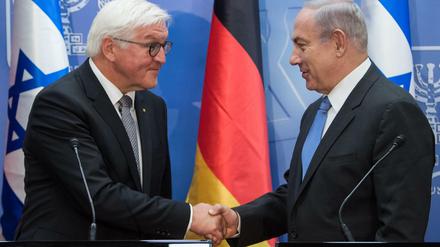 Bundespräsident Frank-Walter Steinmeier und der israelische Ministerpräsident Benjamin Netanjahu in Jerusalem.