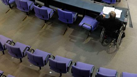 Im Bundestag gibt es nur sehr wenige Abgeordnete mit Behinderung.