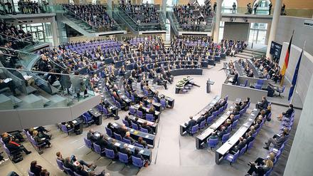 Der Bundestag in Berlin. 