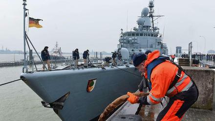 Voraussichtlich kommt die Bundeswehr-Fregatte "Augsburg" im Mittelmeer zum Einsatz