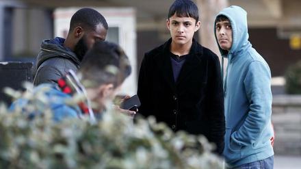 Jugendliche Flüchtlinge in Calais.