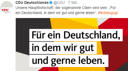 #fedidwgugl: Der Hashtag der CDU-Wahlkampagne 