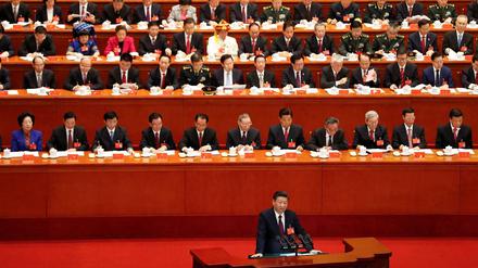 Chinas starker Mann: Xi Jinping eröffnet den Parteitag.