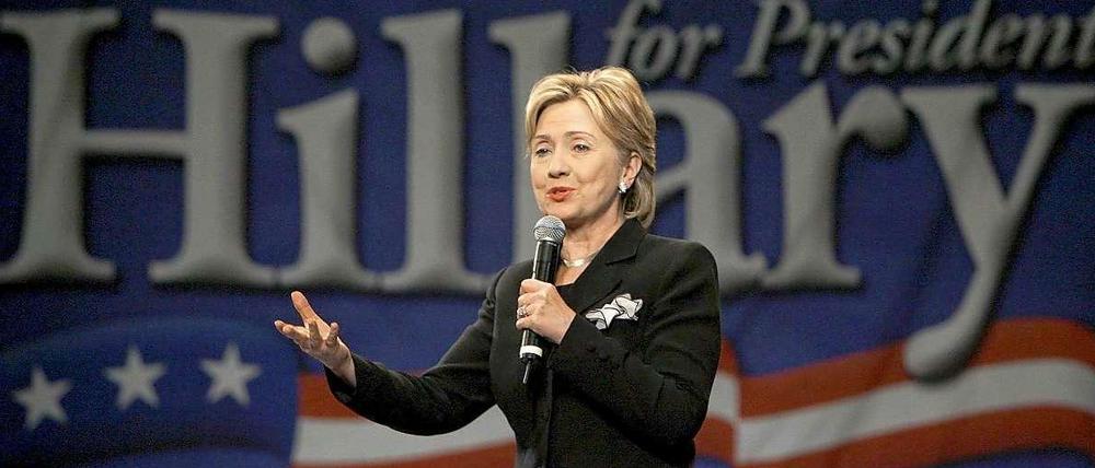 Könnte Obama beerben: Hillary Clinton, hier bei ihrem ersten Versuch im Jahr 2007