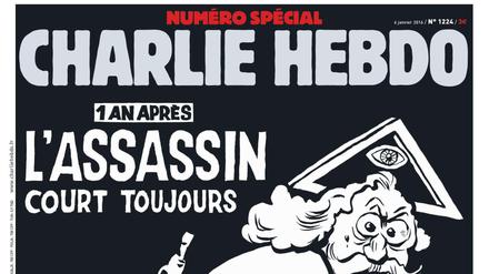 "Der Mörder ist noch immer auf der Flucht", lautete die Zeile auf dem neuen Cover der "Charlie Hebdo"
