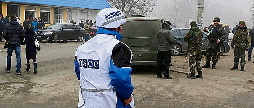 In der Ukraine sind 40 Deutsche als Beobachter für die OSZE im Einsatz.