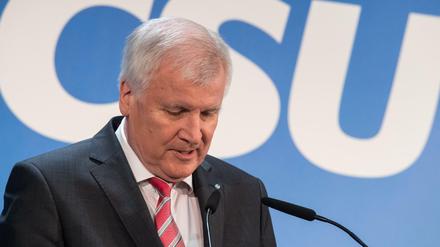 Der CSU-Parteivorsitzende Horst Seehofer am Montag im Anschluss an die Vorstandssitzung seiner Partei in München. 