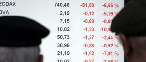 Börsenkurse im Blick (Archivbild vom 21.01.2008) 