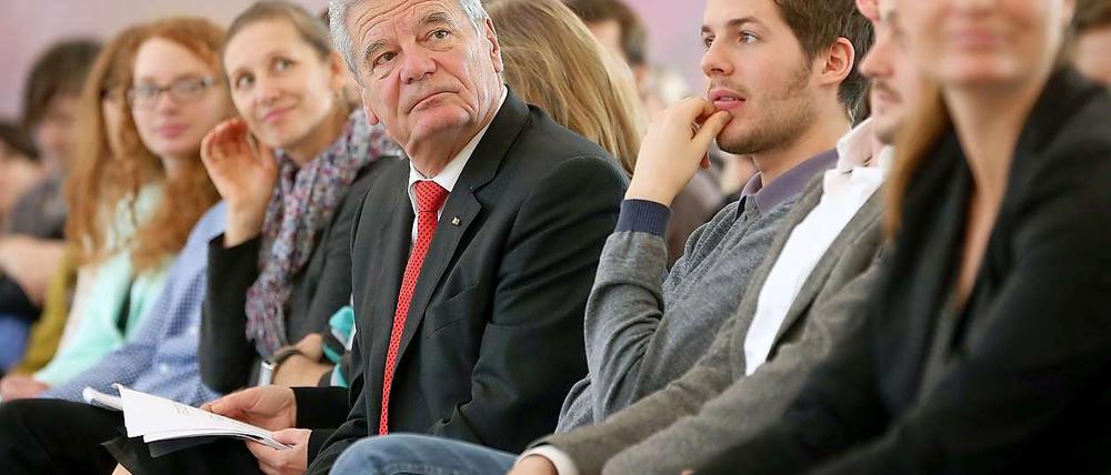 Bundespräsident Joachim Gauck traf junge Ostdeutsche.