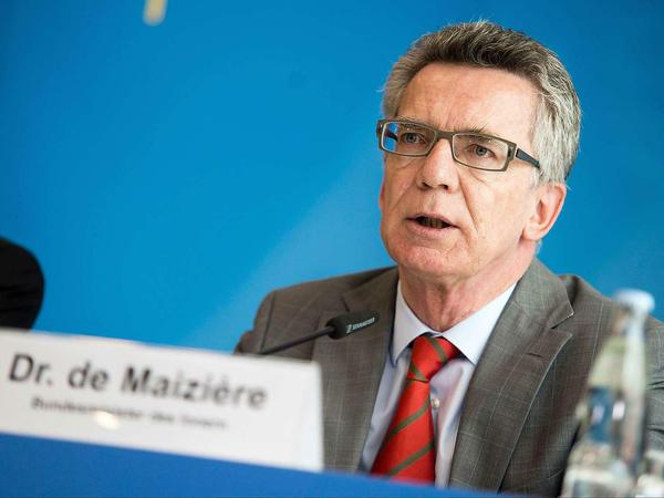 Bundesinnenminister Thomas de Maizière (CDU)