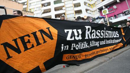 "Nein zu Rassismus": Eine Demonstration in Berlin-Kreuzberg (Archivbild von 2012) 
