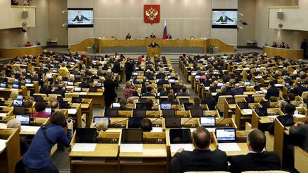 Abgeordnete im russischen Parlament, der Duma. 