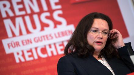 Bundesarbeitsministerin Andrea Nahles (SPD) hat erstmals langfristige Prognosen zum Rentenniveau veröffentlicht.