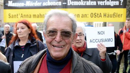 Enrico Pieri - hier Anfang 2013 in Stuttgart - verlor beim Massaker in Sant'Anna seine ganze Familie.