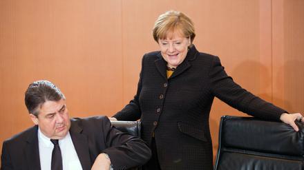 Bundeskanzlerin Angela Merkel (CDU) und Vizekanzler und SPD-Chef Sigmar Gabriel 