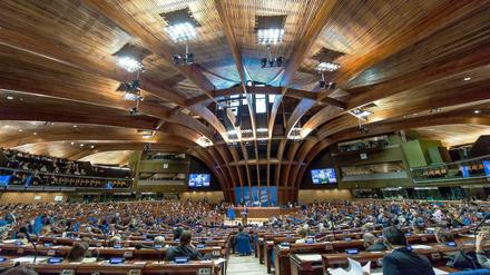 Die Parlamentarische Versammlung des Europarates in Straßburg.