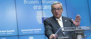 EU-Kommissionspräsident Jean-Claude Juncker am Dienstagabend nach dem Gipfel.