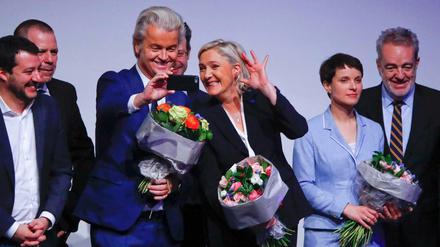 Wilders, Le Pen, Petry: Europäische Rechte Anfang vergangenen Jahres bei einem Kongress in Koblenz.