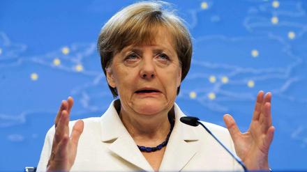 Bundeskanzlerin Angela Merkel (CDU) am Montag in Brüssel.