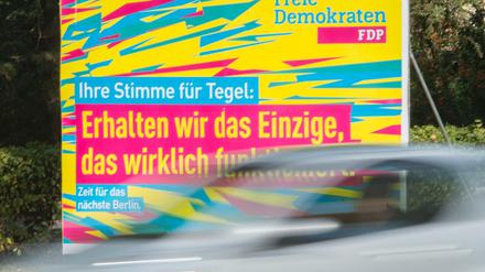 "Ihre Stimme für Tegel": Damit hatte die FDP vor allem im Westen Berlins Erfolg.